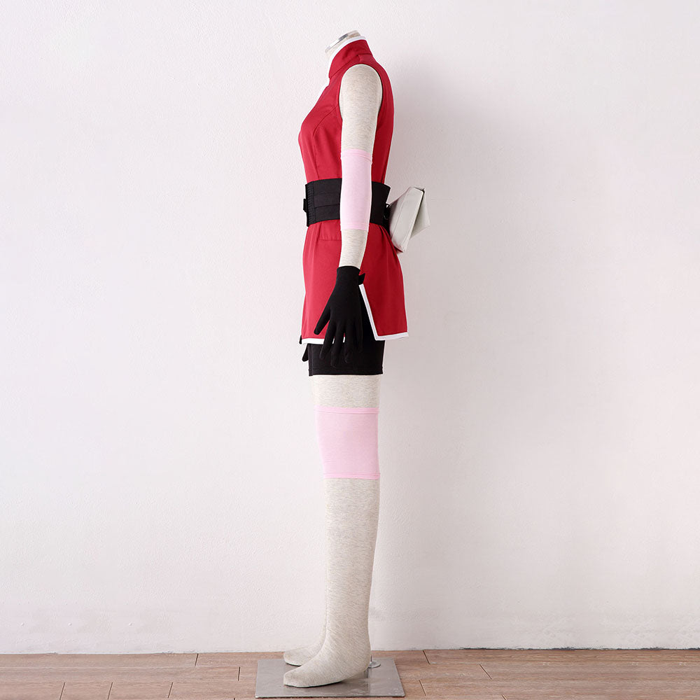Naruto The Last Haruno Sakura Cosplay Costume full Outfit Kit with Wig