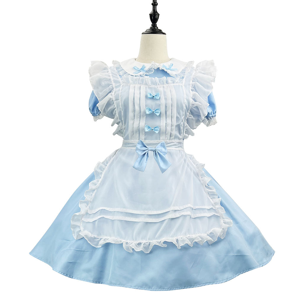 Alice's Adventures in Wonderland Costume Alice Cosplay Dress Kit with Headband
