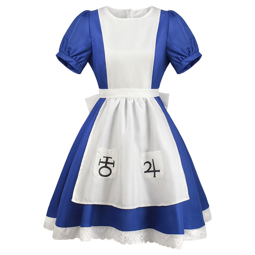 Alice: Madness Returns Costume Alice Cosplay Dress Kit with Stockings