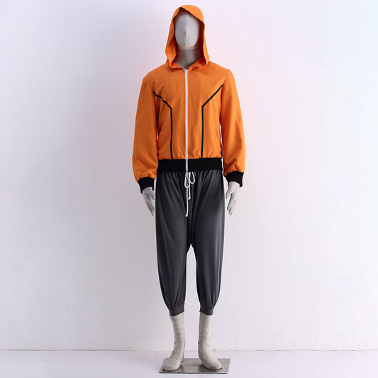 Anime Movie Adult Blond Ninja Father Version Costume Outfit Kit for Men and Kids