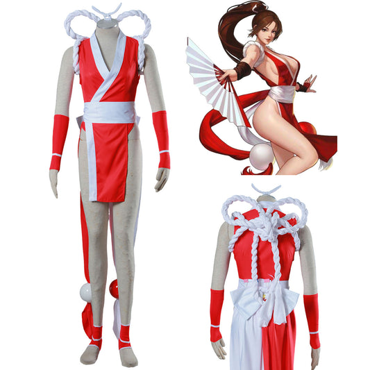 Game The King of Fighters (KOF) Costume Mai Shiranui Cosplay Outfit Kit with Accessories