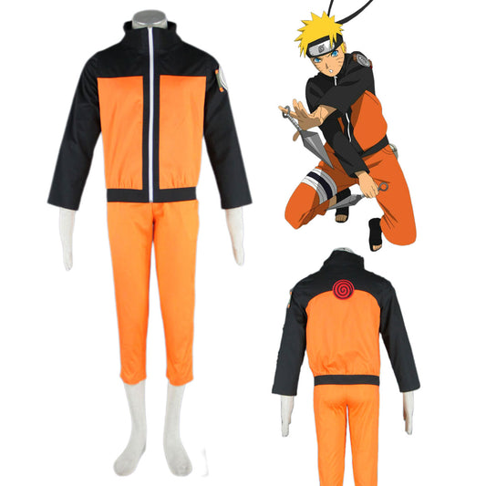 Anime Naruto Costume Uzumaki Naruto Cosplay Uniform Costume for Adults and Kids