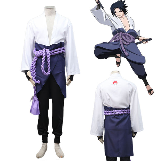Anime Naruto Costume Sasuke Snake Clan Costume Set for Men and Kids
