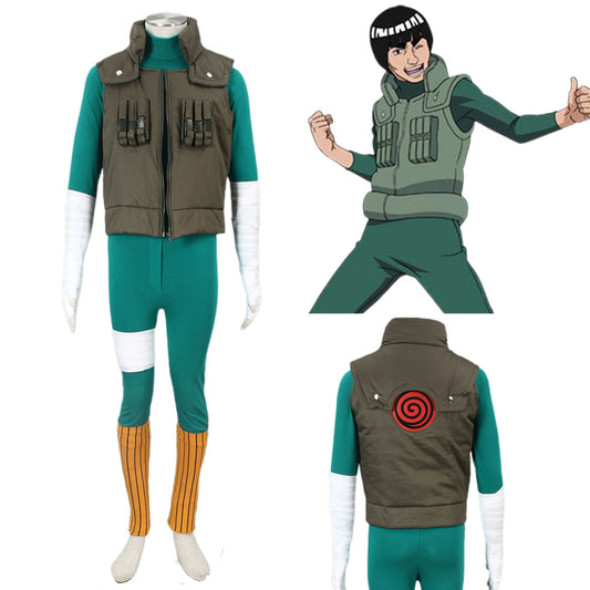 Naruto Shippuden Rock Lee Cosplay Costume full Outfit Kit