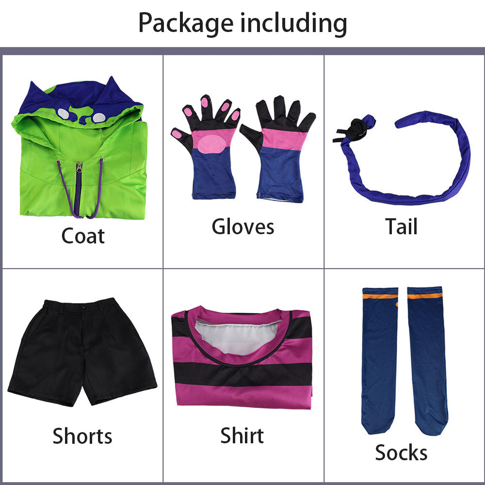 SK8 the Infinity Costume Chinen Miya Cosplay Green Outfit Costume Kit