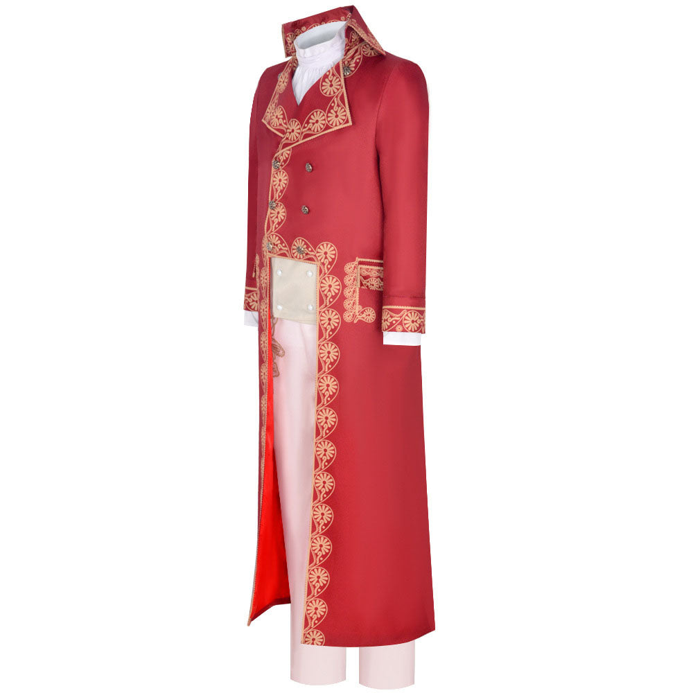 Movie Napoleon Costume Napoleon Cosplay Red Long Coat and Hat