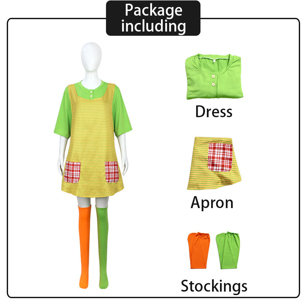 Pippi Longstocking Costume Pippi Cosplay full Outfit Costume Kit