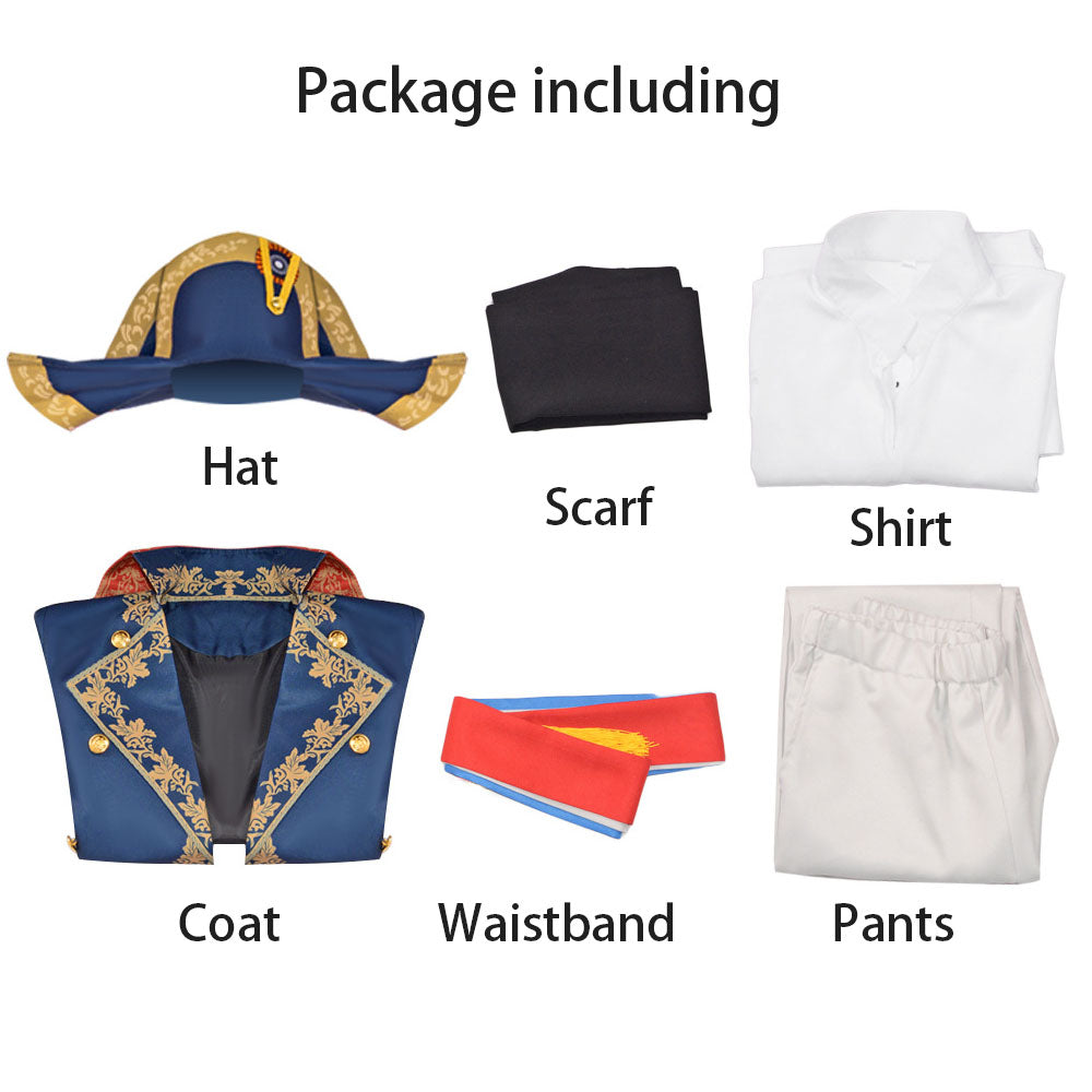 Movie Napoleon Costume Napoleon Cosplay Blue full Outfit Costume Kit