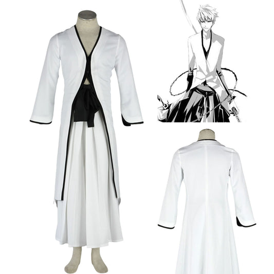 Anime Bleach Ichigo Kurosaki Cosplay Costume White full Outfit Kit