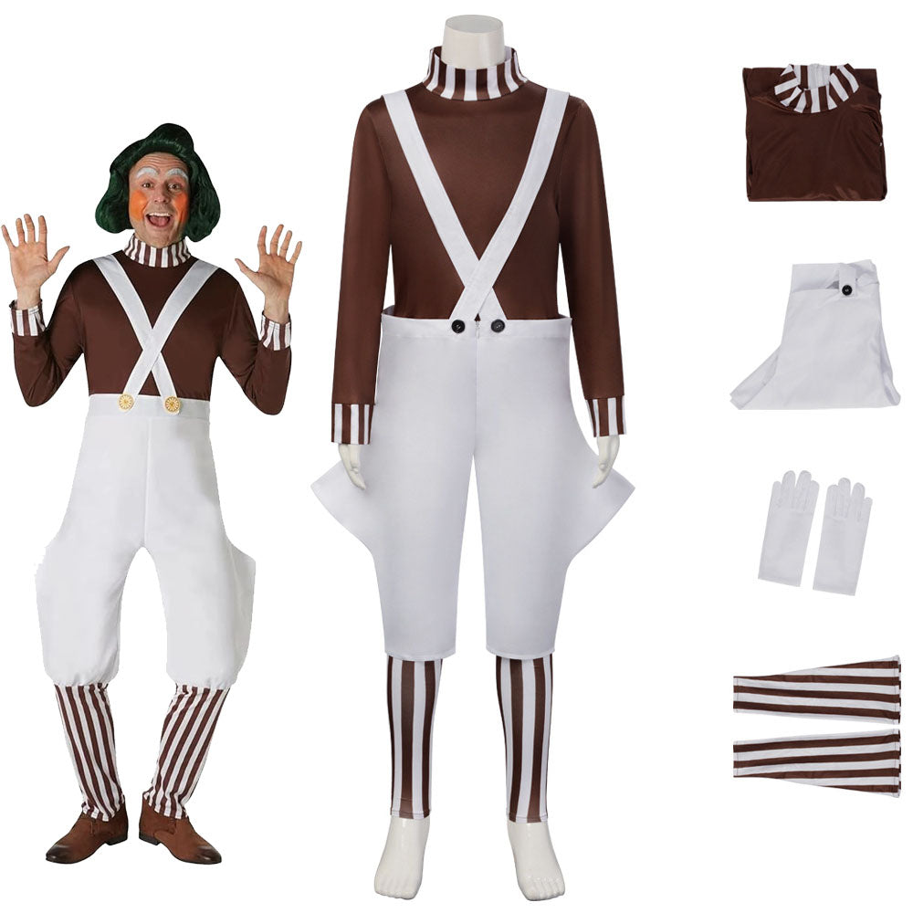 Charlie and the Chocolate Factory Costume Oompa-Loompas Cosplay Costume Kit