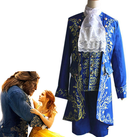 Beauty and the Beast Costume The Beast Prince Cosplay Blue Outfit Costume Kit
