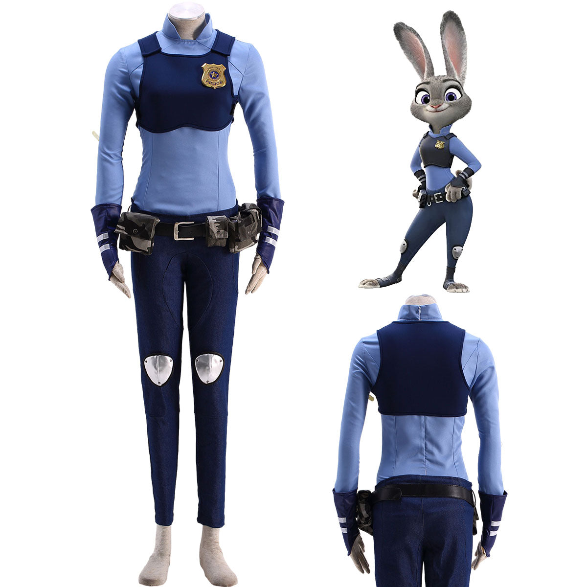 Zootopia Costume The Rabbit Hopps Judy Cosplay full outfit Kit ...