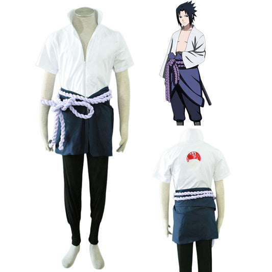 Anime Naruto Costume Sasuke Snake Clan Cosplay Costume Outfit Kit for Men and Kids
