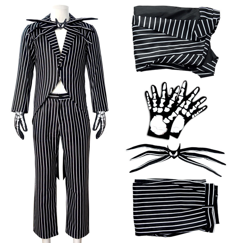 The Nightmare Before Christmas Costume Jack Skellington Cosplay Costume Kit
