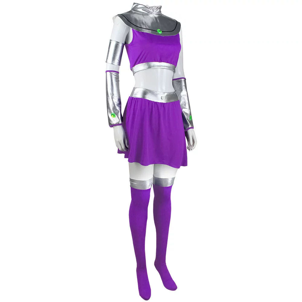 Teen Titans Costumes Starfire Cosplay full Outfit Costume Kit