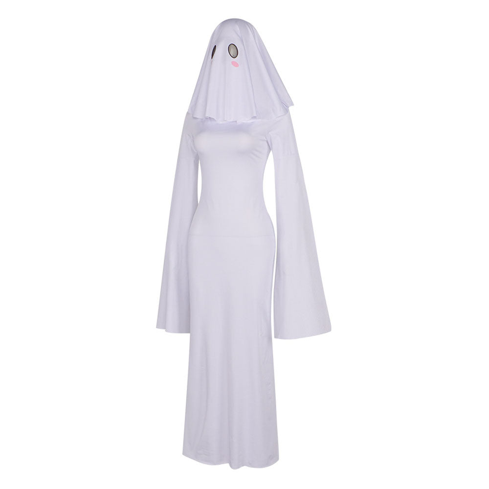 White Mrs. Apricot Cosplay Ghost girl Halloween Costume
