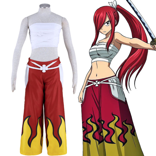 Fairy Tail Erza Scarlet Demon Blade Benizakura Cosplay Costume Outfit Kit