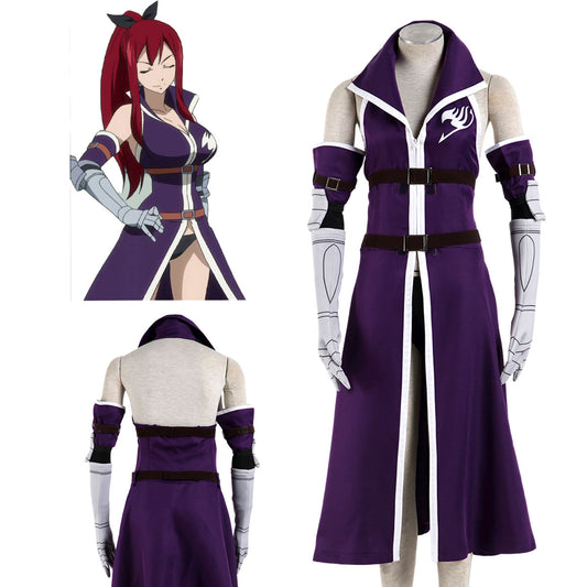 Fairy Tail Costume Big Magic Bucket Traps Elza Scarlet Cosplay Full Outfit Kit