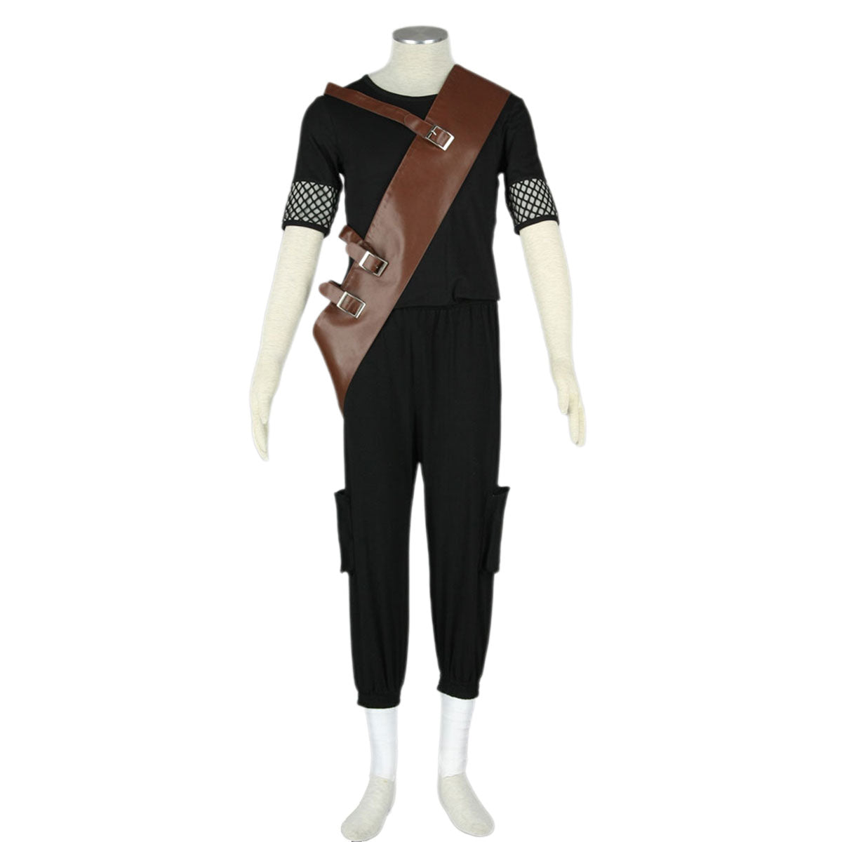 Anime Naruto Gaara Short Sleeves Cosplay Costume full Outfit Kit