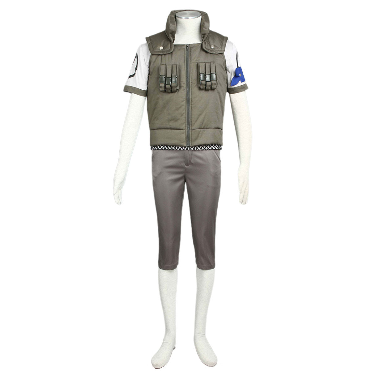 5 PCS Anime Naruto Costume Shikamaru Nara Cosplay Full Outfit Kit for Men and Kids
