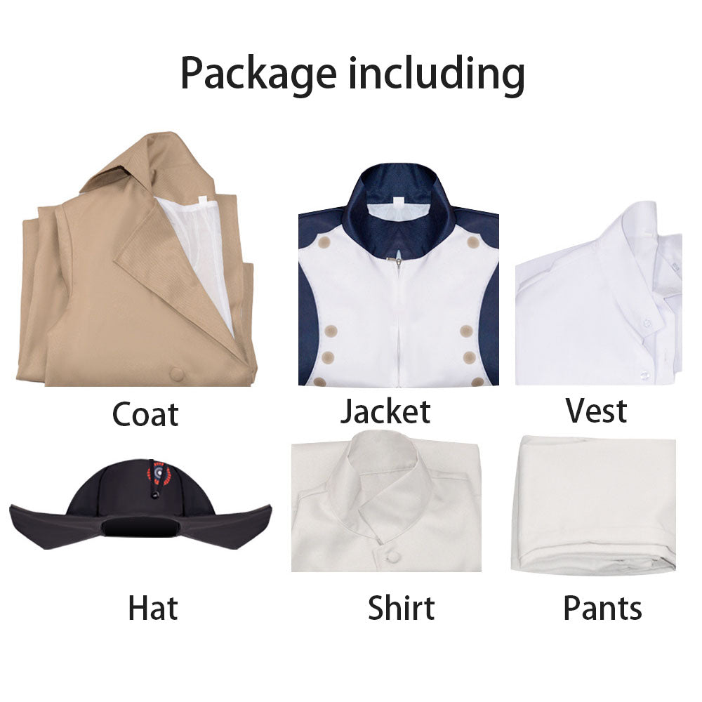 Movie Napoleon Costume Napoleon Cosplay Beige full Outfit Costume Kit