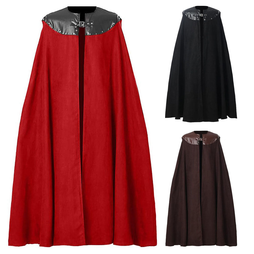 3 Colors Medieval Retro Battle Knight Cosplay Cloak Halloween Costume