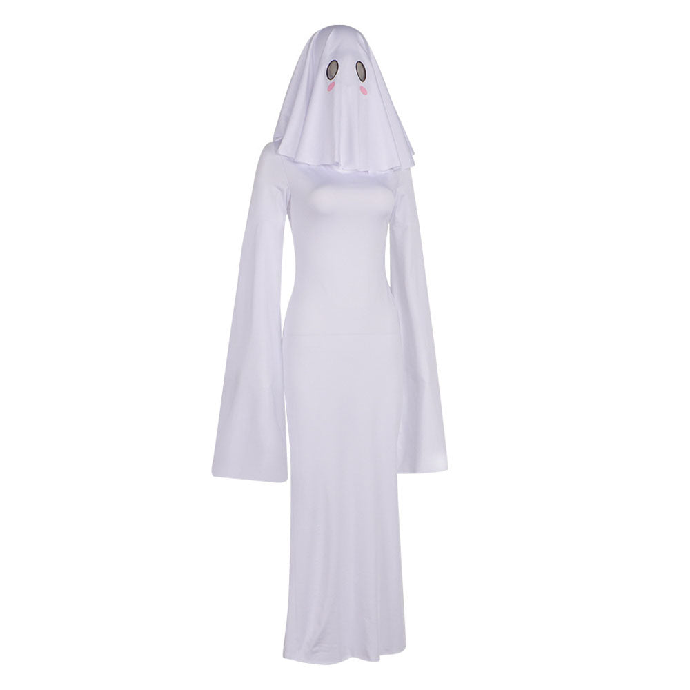 White Mrs. Apricot Cosplay Ghost girl Halloween Costume