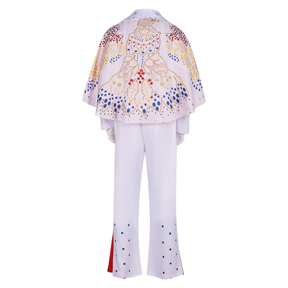 Elvis Presley the Hillbilly Cat White Cosplay Costume Outfit Kit