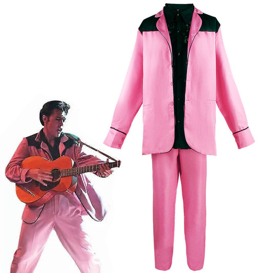 Elvis Presley the Hillbilly Cat Pink Cosplay Costume Outfit Kit