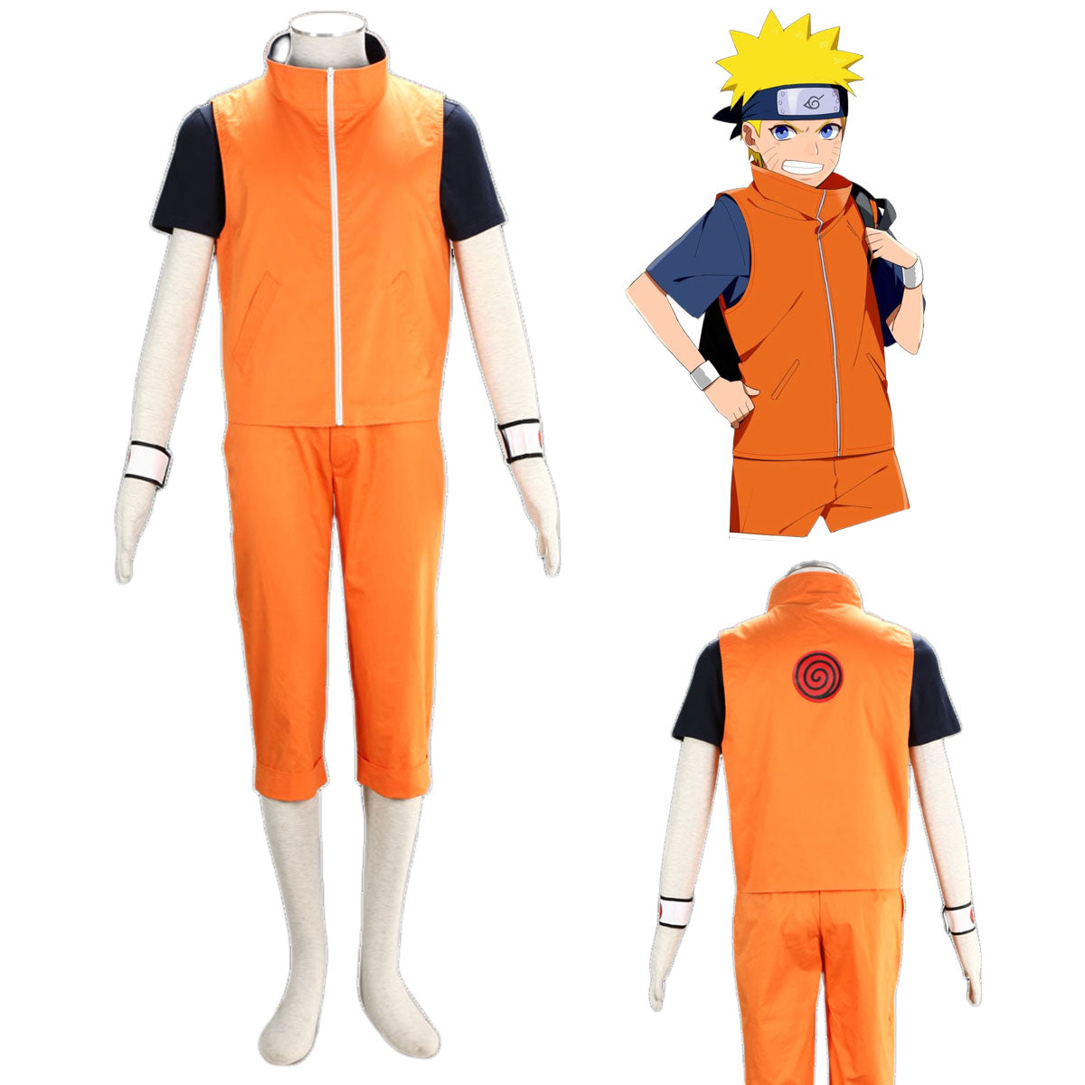 Anime Naruto Movie Red Clover Mission Naruto Cosplay Costume for Men and Kids