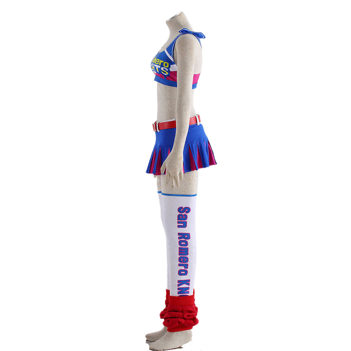 Game Lollipop Chainsaw Costume Juliet Cheerleading Cosplay Outfit Kit with Accessories