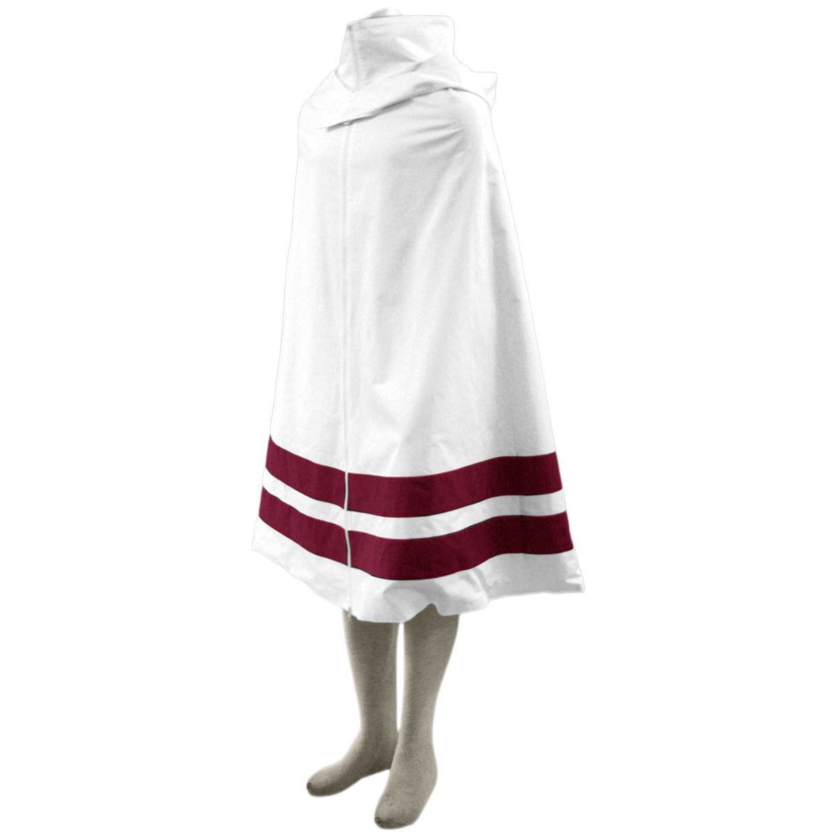 Anime Naruto Hidden Leaf Village White Cloak Cosplay Costume with Headband for Adults and Kids