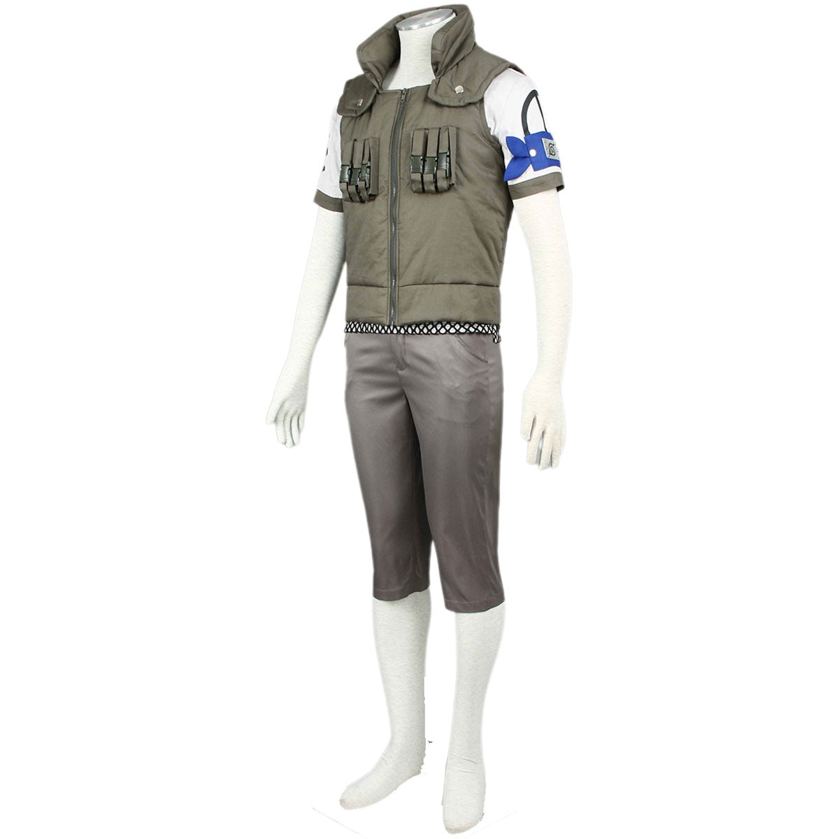 5 PCS Anime Naruto Costume Shikamaru Nara Cosplay Full Outfit Kit for Men and Kids