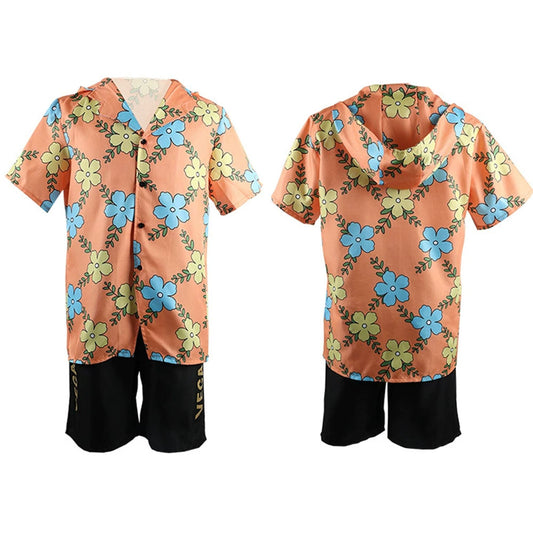 Anime Pirate Cook Cosplay Shirt and Short Pants Outfit Kit