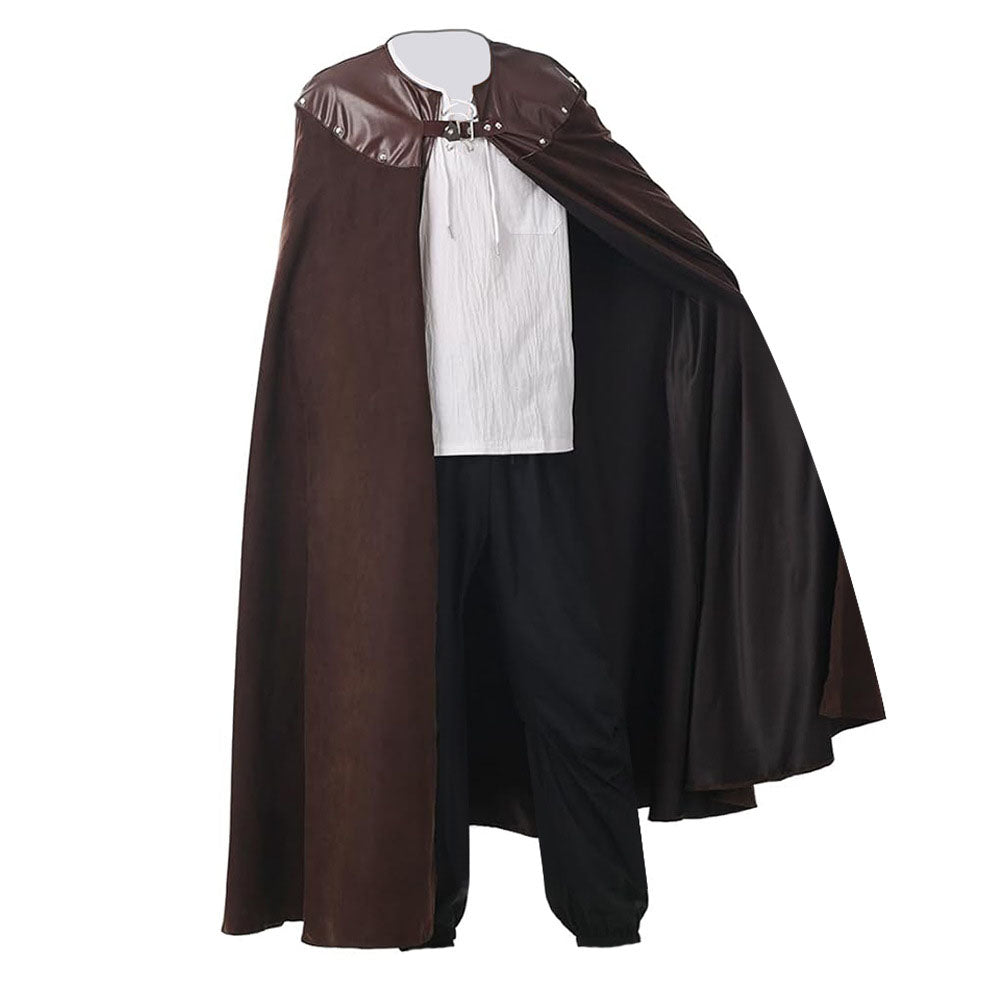 3 Colors Medieval Retro Battle Knight Cosplay Cloak Halloween Costume