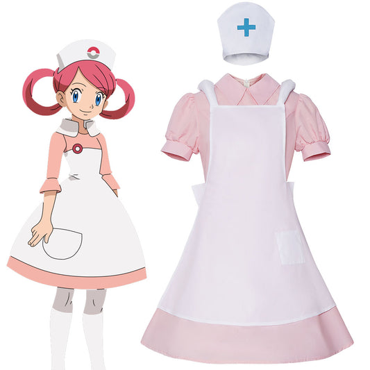 Pokemon Costume Nurse Joy Cosplay full Outfit Kit