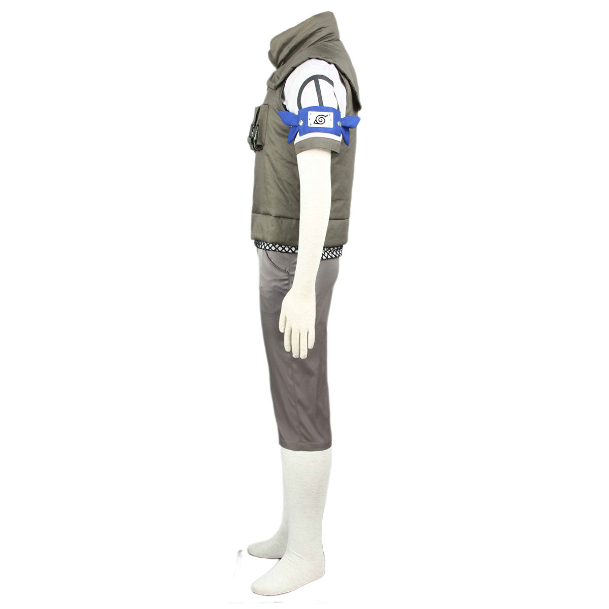 5 PCS Anime Naruto Costume Shikamaru Nara Cosplay Full Outfit Kit for Men and Kids