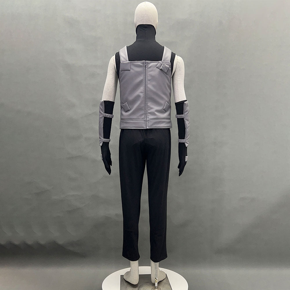 Anime Naruto Shippuden Hatake Kakashi Anbu Costume Mask Shirt Gray full Outfits Kit