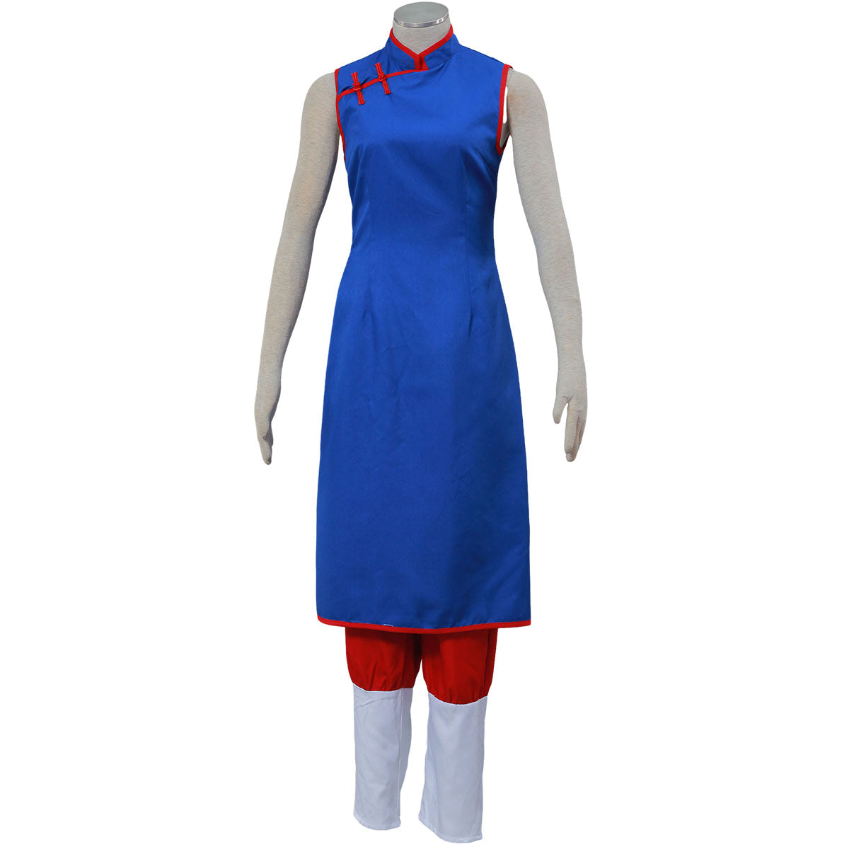 Dragon Ball Costume Chichi Unmarried Blue Cosplay Outfit Kit