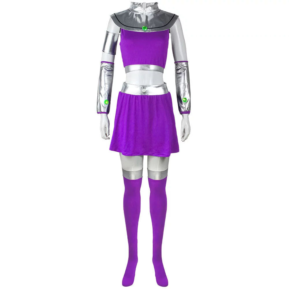 Teen Titans Costumes Starfire Cosplay full Outfit Costume Kit