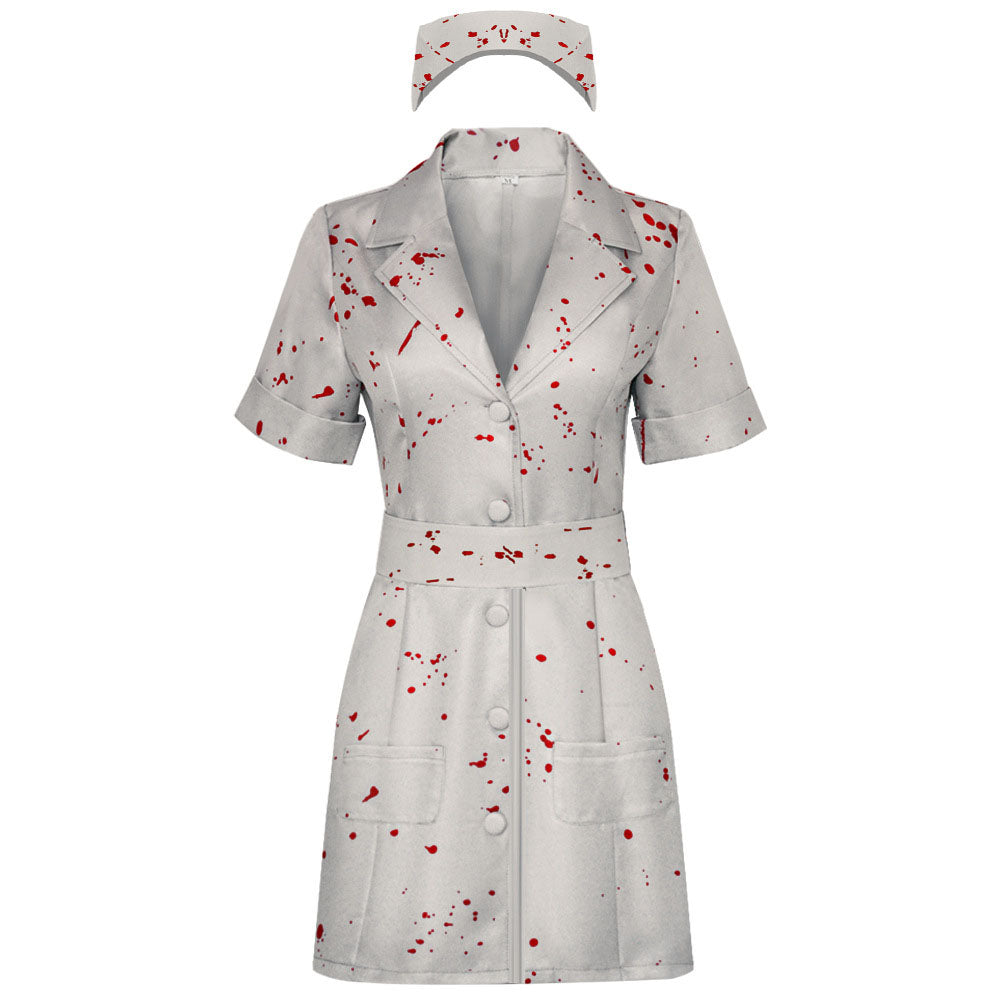 Silent Hill Costume Nurse White Cosplay full Outfit Costume Kit