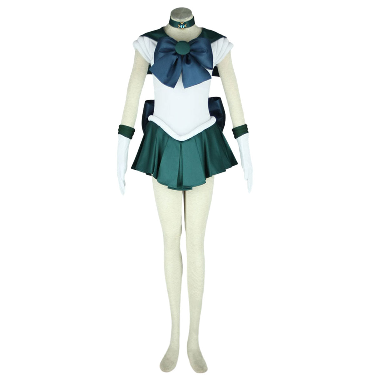 Sailor Moon Sailor Neptune Kaiou Michiru Cosplay Costume Kit with Accessories