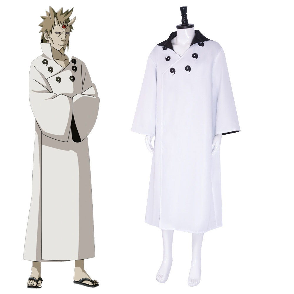 Naruto Costume Rikudo Sennin Ootutuki Hagoromo Cosplay Long Coat