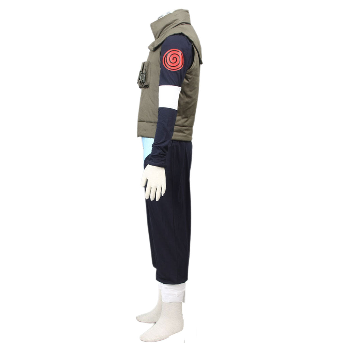 7 PCS Naruto Costume Asuma Cosplay Full Outfit with Headband for Men and Kids