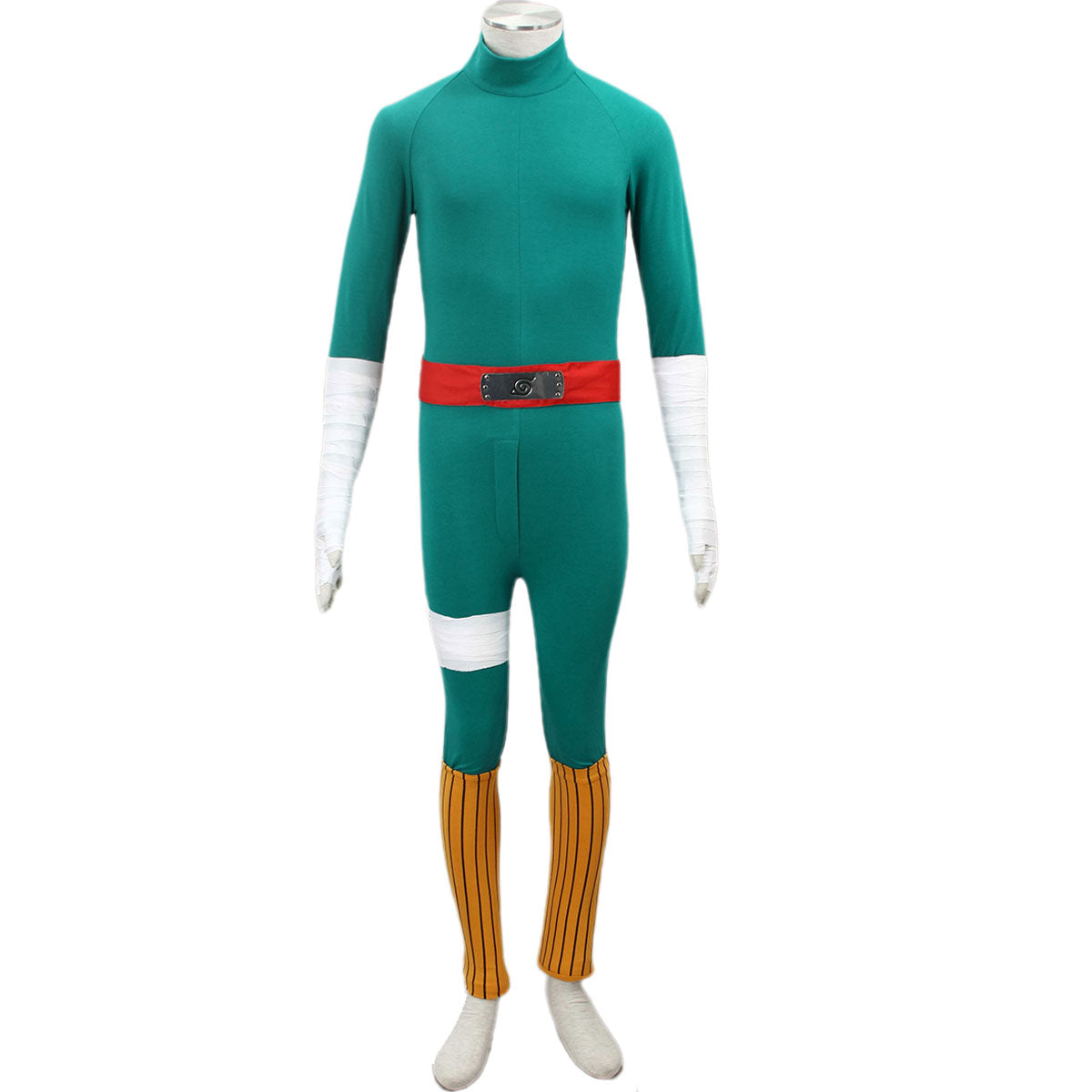 Anime Naruto Costume Rock Lee Training Cosplay Full Outfit Kit for Men and Kids