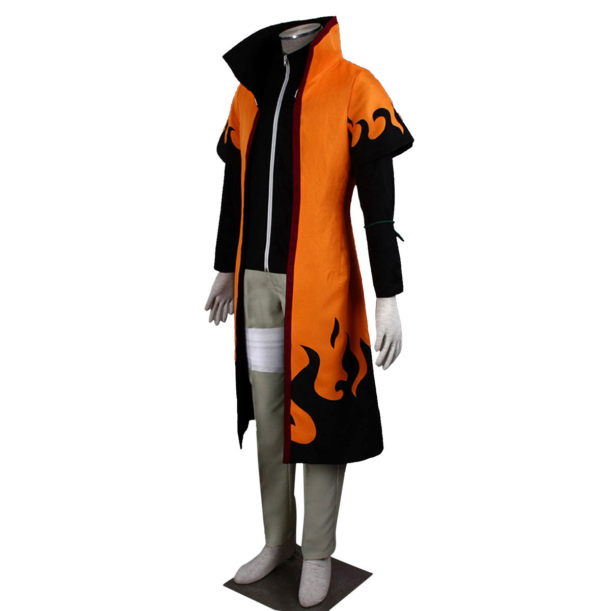 Anime Naruto Costume Naruto Sixth Hokage Cosplay Outfit Kit for Men and Kids