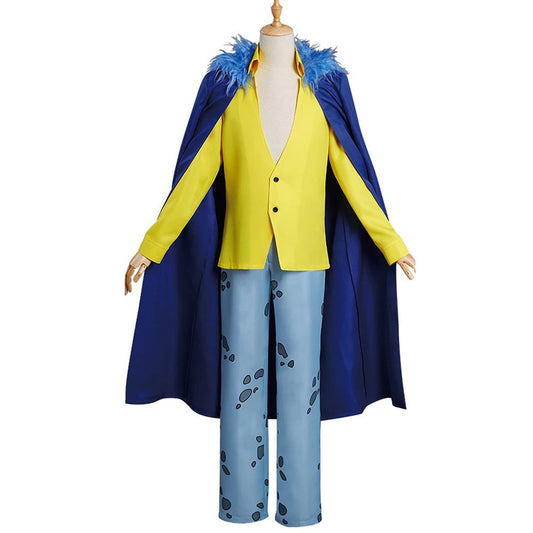 Anime Blue Cape Pirate Captain Cosplay Full Outfit Costume Kit