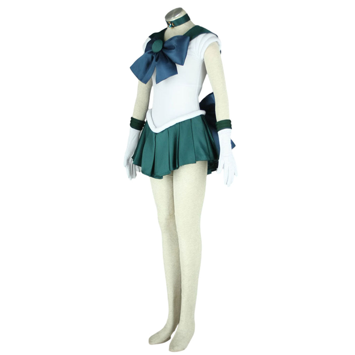 Sailor Moon Sailor Neptune Kaiou Michiru Cosplay Costume Kit with Accessories