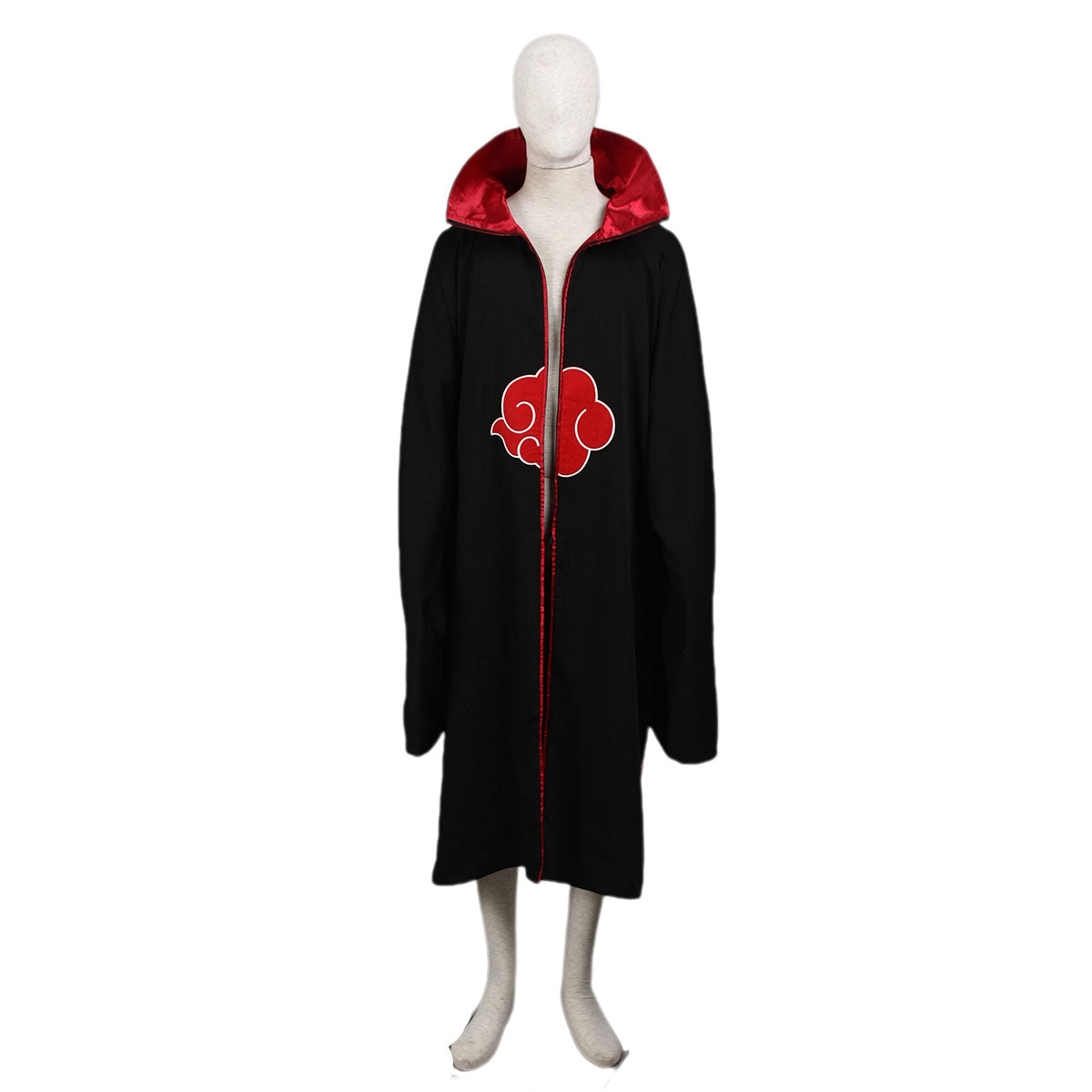 5 PCS Naruto Costume Akatsuki Itachi Cosplay Cloak with Accessories for Adults Kids