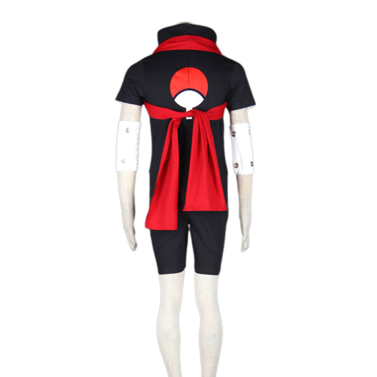 Naruto Shippuden Uchiha Sasuke Taking Ninja Exam Costume Outfit Kit with Wig
